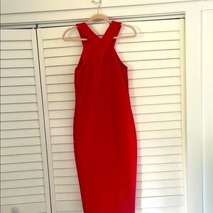 Elegant Red Sleeveless Dress